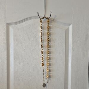 GOLD TONE LINK BELT WITH COIN DESIGN